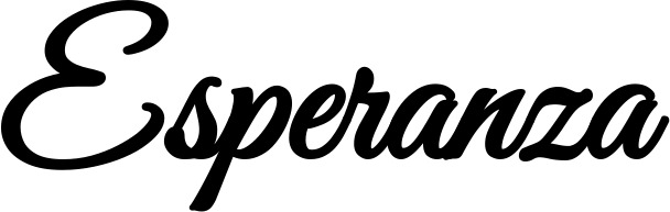 Vorschau des Bootsnamens "Esperanza" als Schriftzug für "Bootsbeschriftung Klassisch 68"