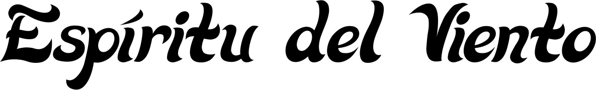 Vorschau des Bootsnamens "Espíritu del Viento" als Schriftzug für "Bootsbeschriftung Klassisch 33"