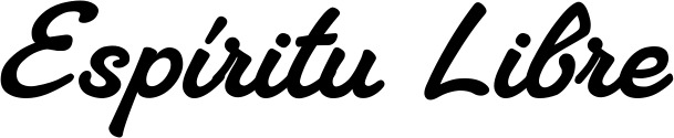 Vorschau des Bootsnamens "Espíritu Libre" als Schriftzug für "Bootsbeschriftung Klassisch 65"