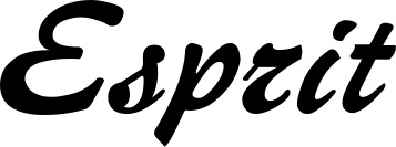 Vorschau des Bootsnamens "Esprit" als Schriftzug für "Style Klassisch 12"