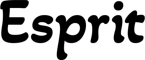 Vorschau des Bootsnamens "Esprit" als Schriftzug für "Style Klassisch 103"