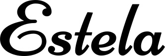 Vorschau des Bootsnamens "Estela" als Schriftzug für "Bootsbeschriftung Klassisch 84"