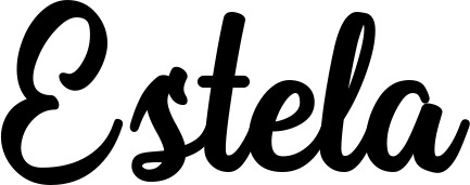 Vorschau des Bootsnamens "Estela" als Schriftzug für "Bootsbeschriftung Klassisch 43"