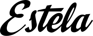 Vorschau des Bootsnamens "Estela" als Schriftzug für "Bootsbeschriftung Klassisch 29"