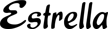 Vorschau des Bootsnamens "Estrella" als Schriftzug für "Bootsbeschriftung Klassisch 15"