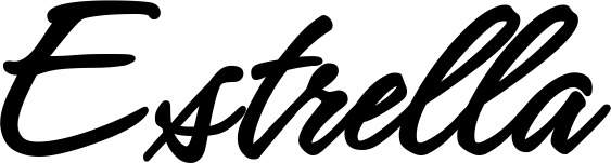 Vorschau des Bootsnamens "Estrella" als Schriftzug für "Bootsbeschriftung Klassisch 71"