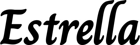 Vorschau des Bootsnamens "Estrella" als Schriftzug für "Bootsbeschriftung Klassisch 51"