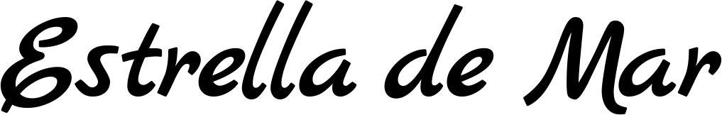 Vorschau des Bootsnamens "Estrella de Mar" als Schriftzug für "Bootsbeschriftung Klassisch 77"