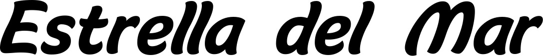 Vorschau des Bootsnamens "Estrella del Mar" als Schriftzug für "Bootsbeschriftung Klassisch 14"
