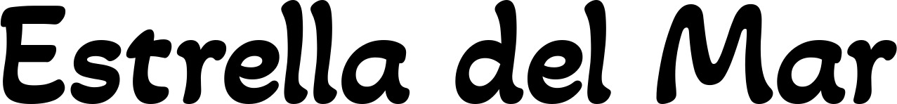 Vorschau des Bootsnamens "Estrella del Mar" als Schriftzug für "Bootsbeschriftung Klassisch 103"