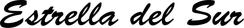 Vorschau des Bootsnamens "Estrella del Sur" als Schriftzug für "Bootsbeschriftung Klassisch 03"