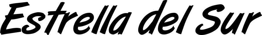 Vorschau des Bootsnamens "Estrella del Sur" als Schriftzug für "Bootsbeschriftung Klassisch 38"