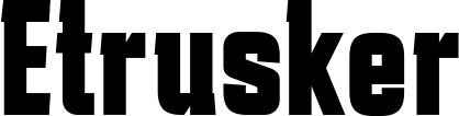 Vorschau des Bootsnamens "Etrusker" als Schriftzug für "Bootsbeschriftung Fett 41"