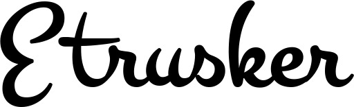 Vorschau des Bootsnamens "Etrusker" als Schriftzug für "Bootsbeschriftung Klassisch 81"