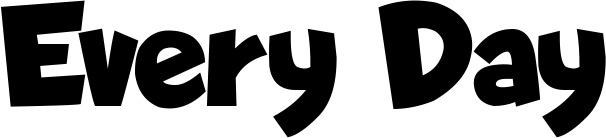 Vorschau des Bootsnamens "Every Day" als Schriftzug für "Bootsbeschriftung Neu 48"