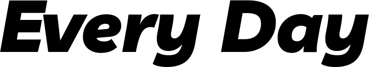 Vorschau des Bootsnamens "Every Day" als Schriftzug für "Bootsbeschriftung Kursiv 06"