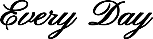 Vorschau des Bootsnamens "Every Day" als Schriftzug für "Bootsbeschriftung Klassisch 107"