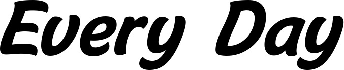 Vorschau des Bootsnamens "Every Day" als Schriftzug für "Bootsbeschriftung Klassisch 14"