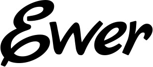 Vorschau des Bootsnamens "Ewer" als Schriftzug für "Bootsbeschriftung Klassisch 45"