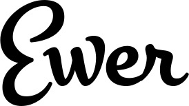 Vorschau des Bootsnamens "Ewer" als Schriftzug für "Bootsbeschriftung Klassisch 81"
