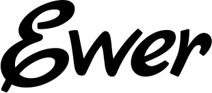 Vorschau des Bootsnamens "Ewer" als Schriftzug für "Bootsbeschriftung Klassisch 77"