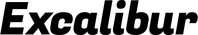 Vorschau des Bootsnamens "Excalibur" als Schriftzug für "Bootsbeschriftung Kursiv 04"