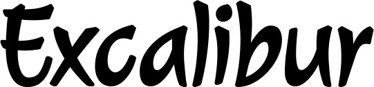 Vorschau des Bootsnamens "Excalibur" als Schriftzug für "Bootsbeschriftung Klassisch 72"