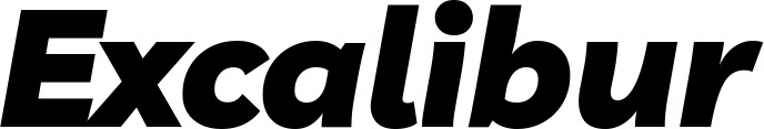 Vorschau des Bootsnamens "Excalibur" als Schriftzug für "Style Kursiv 06"