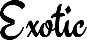 Vorschau des Bootsnamens "Exotic" als Schriftzug für "Bootsbeschriftung Klassisch 63"