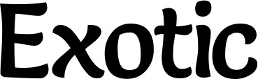 Vorschau des Bootsnamens "Exotic" als Schriftzug für "Bootsbeschriftung Klassisch 94"