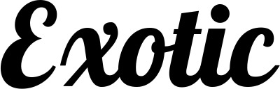 Vorschau des Bootsnamens "Exotic" als Schriftzug für "Bootsbeschriftung Neu 60"