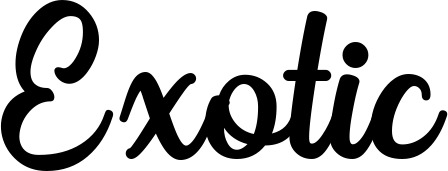 Vorschau des Bootsnamens "Exotic" als Schriftzug für "Bootsbeschriftung Klassisch 43"