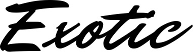 Vorschau des Bootsnamens "Exotic" als Schriftzug für "Bootsbeschriftung Klassisch 82"