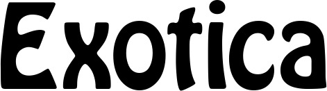 Vorschau des Bootsnamens "Exotica" als Schriftzug für "Bootsbeschriftung Fett 01"