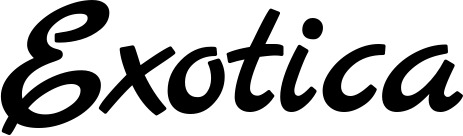 Vorschau des Bootsnamens "Exotica" als Schriftzug für "Bootsbeschriftung Klassisch 77"