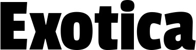 Vorschau des Bootsnamens "Exotica" als Schriftzug für "Bootsbeschriftung Fett 30"