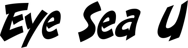 Vorschau des Bootsnamens "Eye Sea U" als Schriftzug für "Bootsbeschriftung Klassisch 31"
