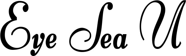 Vorschau des Bootsnamens "Eye Sea U" als Schriftzug für "Bootsbeschriftung Klassisch 76"