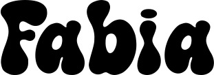 Vorschau des Bootsnamens "Fabia" als Schriftzug für "Bootsbeschriftung Neu 62"