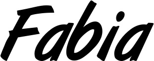 Vorschau des Bootsnamens "Fabia" als Schriftzug für "Bootsbeschriftung Klassisch 38"