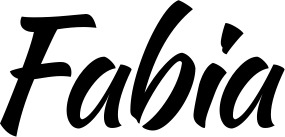 Vorschau des Bootsnamens "Fabia" als Schriftzug für "Bootsbeschriftung Klassisch 73"