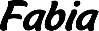 Vorschau des Bootsnamens "Fabia" als Schriftzug für "Bootsbeschriftung Klassisch 14"