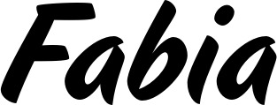 Vorschau des Bootsnamens "Fabia" als Schriftzug für "Bootsbeschriftung Klassisch 19"