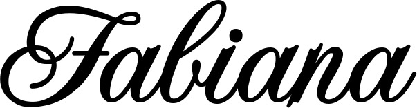 Vorschau des Bootsnamens "Fabiana" als Schriftzug für "Bootsbeschriftung Klassisch 70"