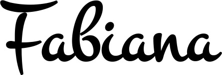 Vorschau des Bootsnamens "Fabiana" als Schriftzug für "Bootsbeschriftung Klassisch 81"