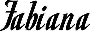 Vorschau des Bootsnamens "Fabiana" als Schriftzug für "Bootsbeschriftung Klassisch 93"