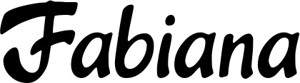 Vorschau des Bootsnamens "Fabiana" als Schriftzug für "Bootsbeschriftung Klassisch 15"