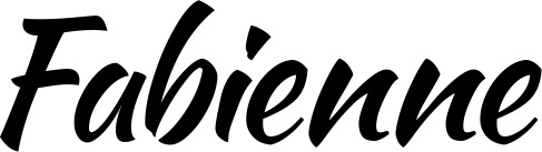 Vorschau des Bootsnamens "Fabienne" als Schriftzug für "Bootsbeschriftung Klassisch 73"