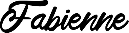 Vorschau des Bootsnamens "Fabienne" als Schriftzug für "Bootsbeschriftung Klassisch 102"