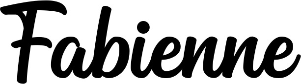 Vorschau des Bootsnamens "Fabienne" als Schriftzug für "Bootsbeschriftung Klassisch 43"